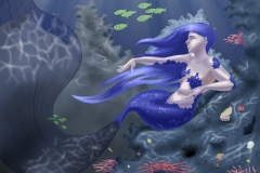 Chillende Meerjungfrau